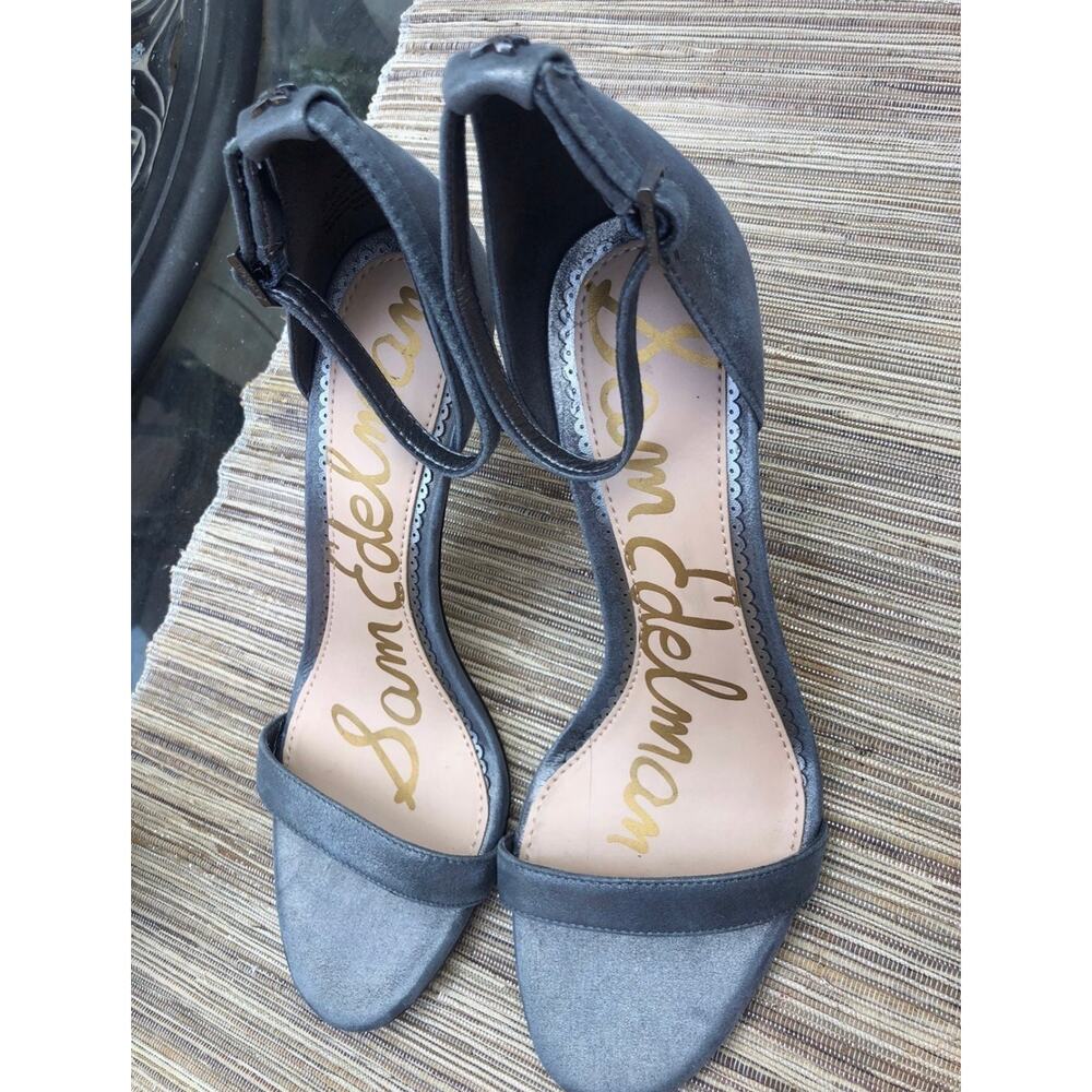 Sam Edelman Pewter Patti heeled sandals  sz 8.5 NWT